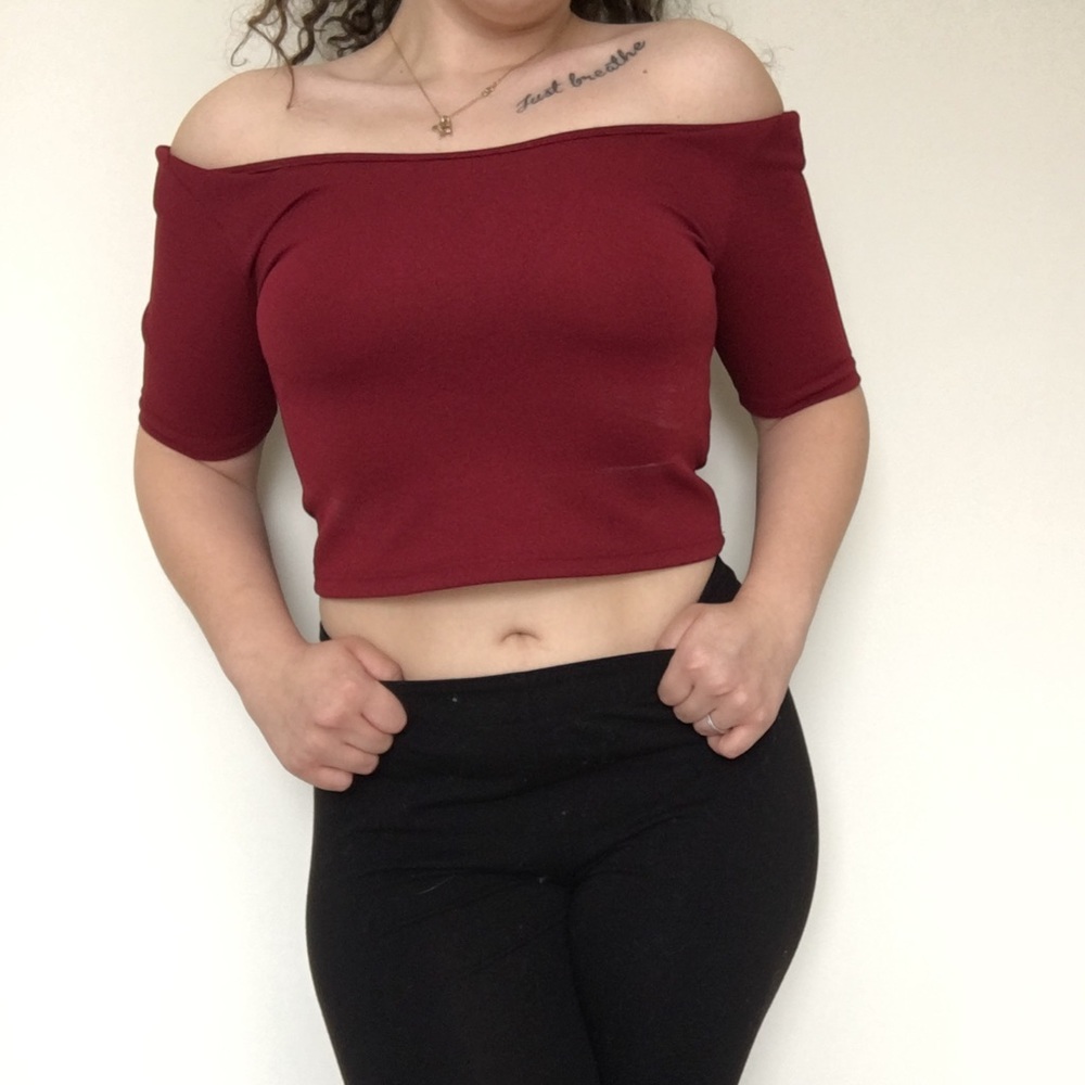 Red crop top